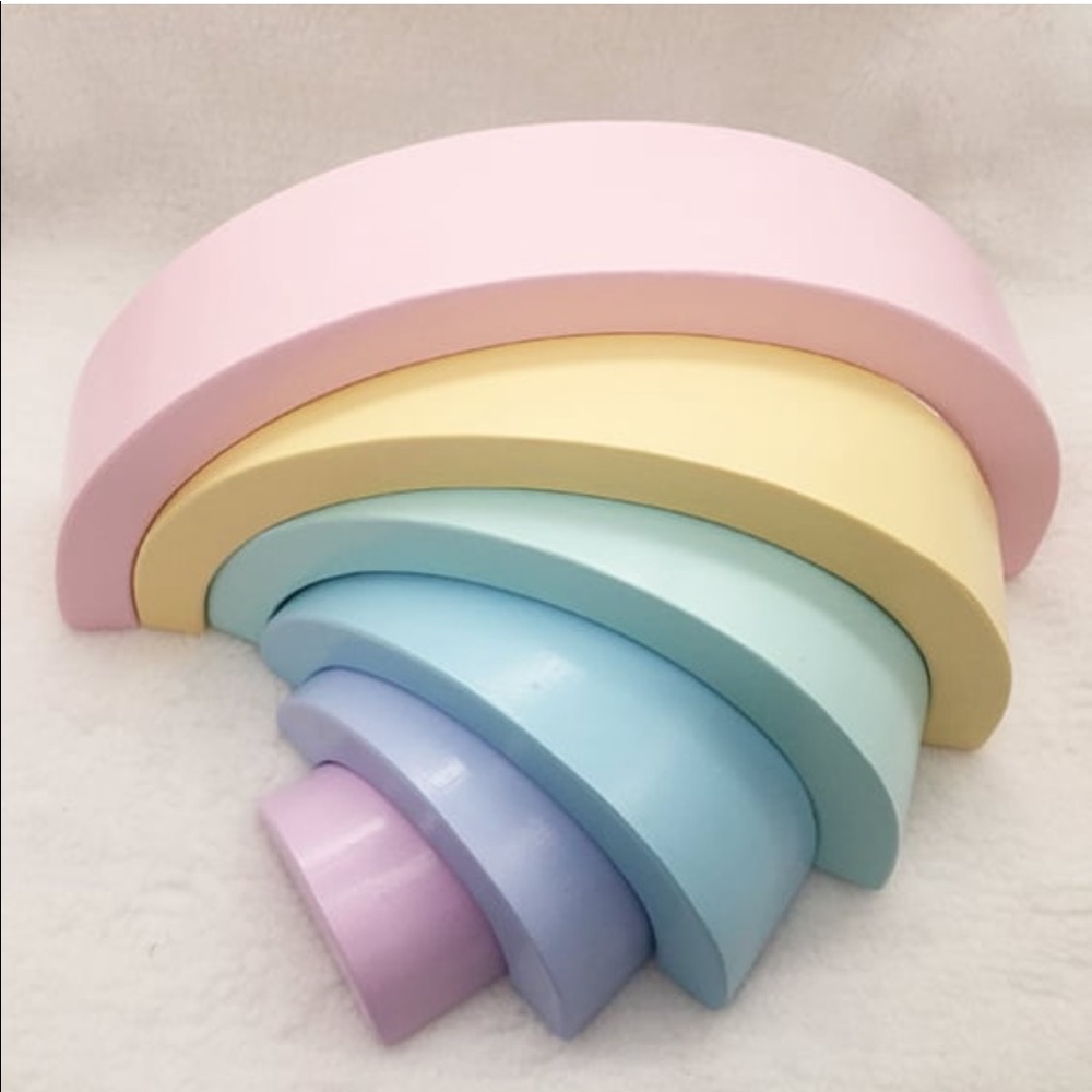 Pastel rainbow blocks